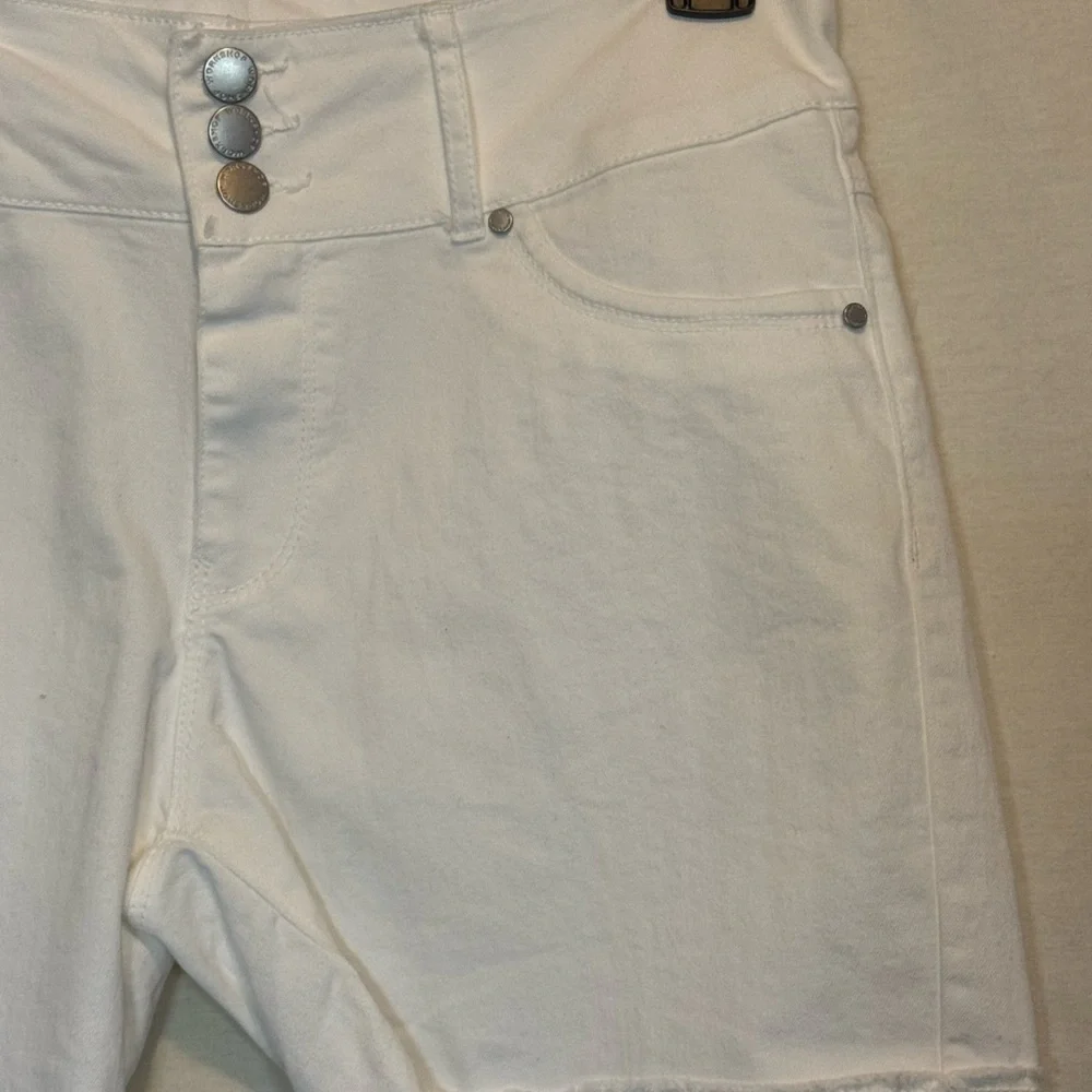 A-159 Workshop Republic Clothing NWT Pull On White Denim Shorts Size‎ 8